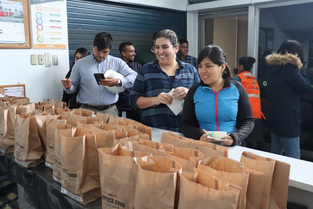 Comida transportada de forma segura